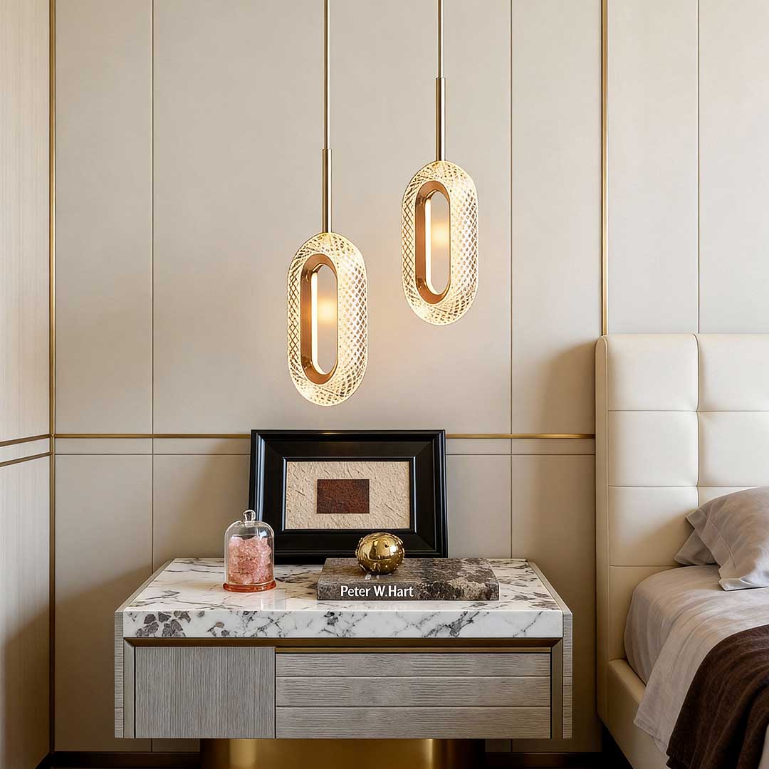 Unique Minimalist LED Pendant Light - Modern Metal Ceiling Fixture