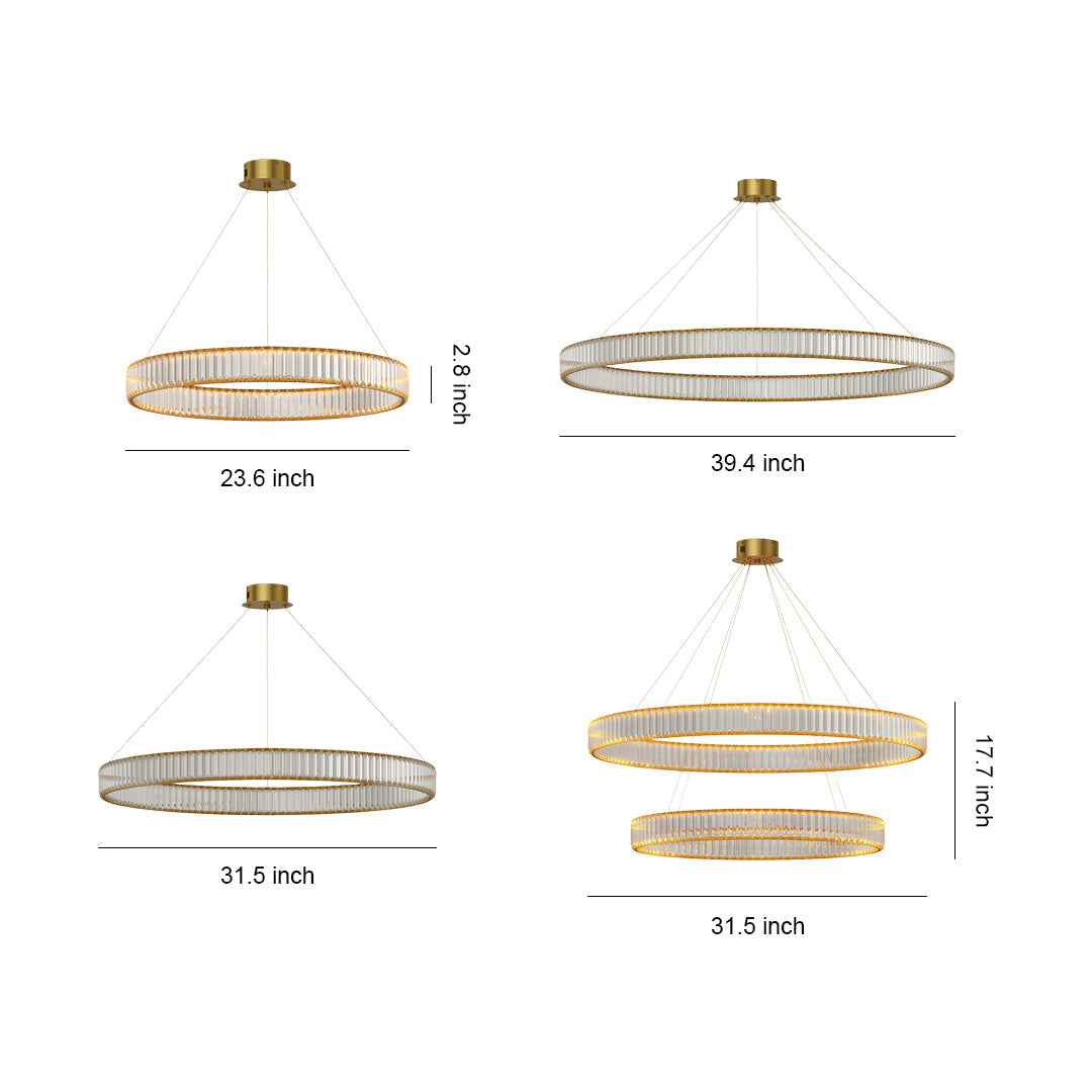 Crystal Round Chandelier | American Creative Ceiling Light