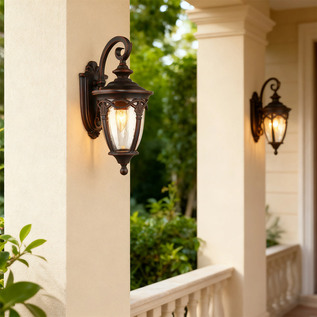 Waterproof Black Aluminum Outdoor Sconce Lamp - Stylish Decorative Lighting for Patios and Entryways