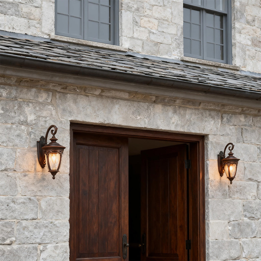 Waterproof Black Aluminum Outdoor Sconce Lamp - Stylish Decorative Lighting for Patios and Entryways