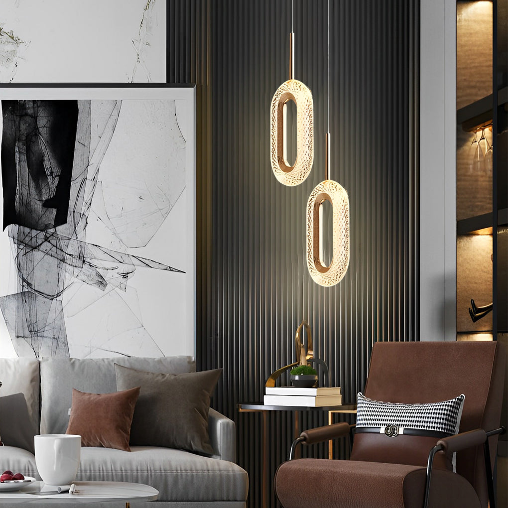 Unique Minimalist LED Pendant Light - Modern Metal Ceiling Fixture
