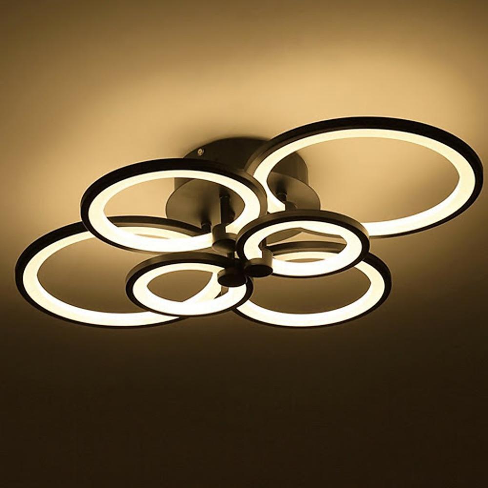 Multi Circles Dimmable LED Ceiling Light Flush Mount Modern Lighting