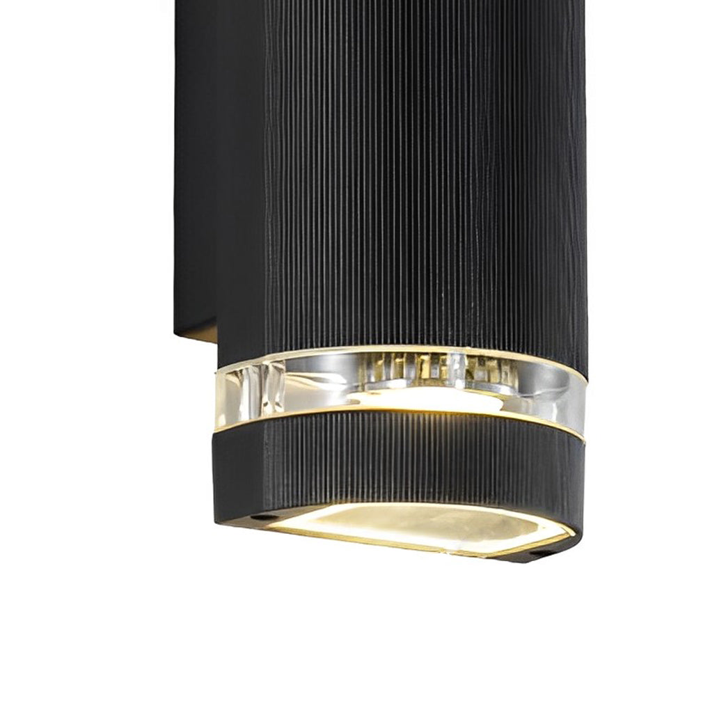 Up Down Waterproof Black Outdoor Wall Sconce Light
