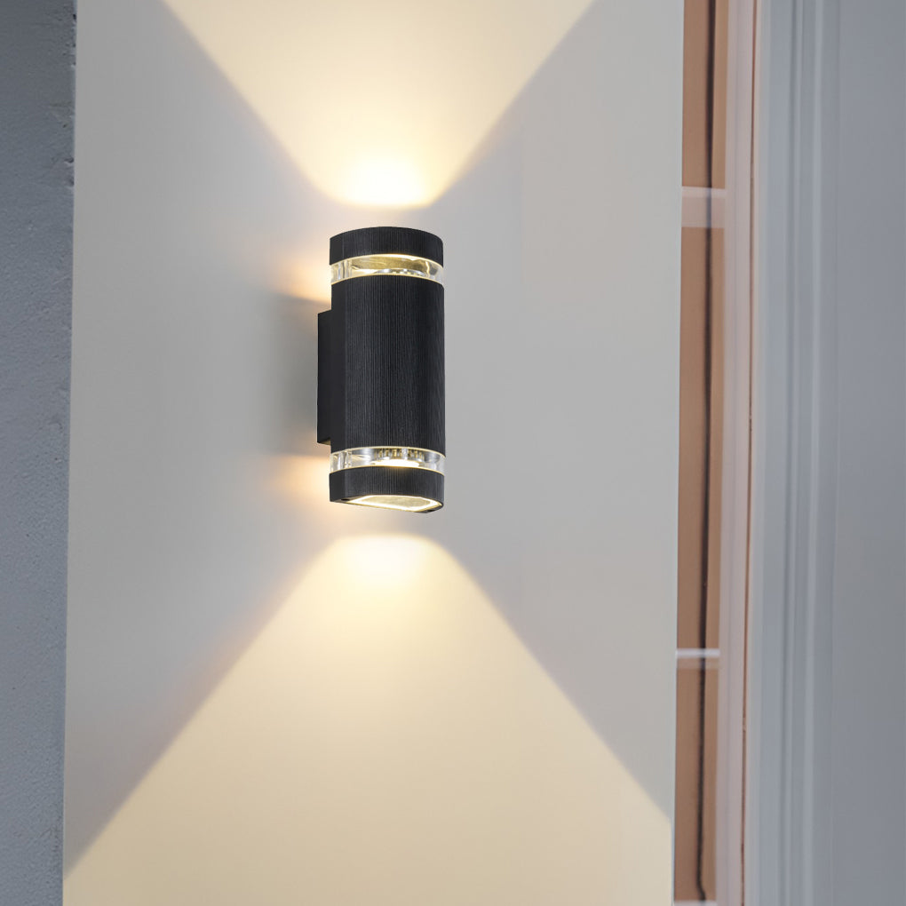 Up Down Waterproof Black Outdoor Wall Sconce Light