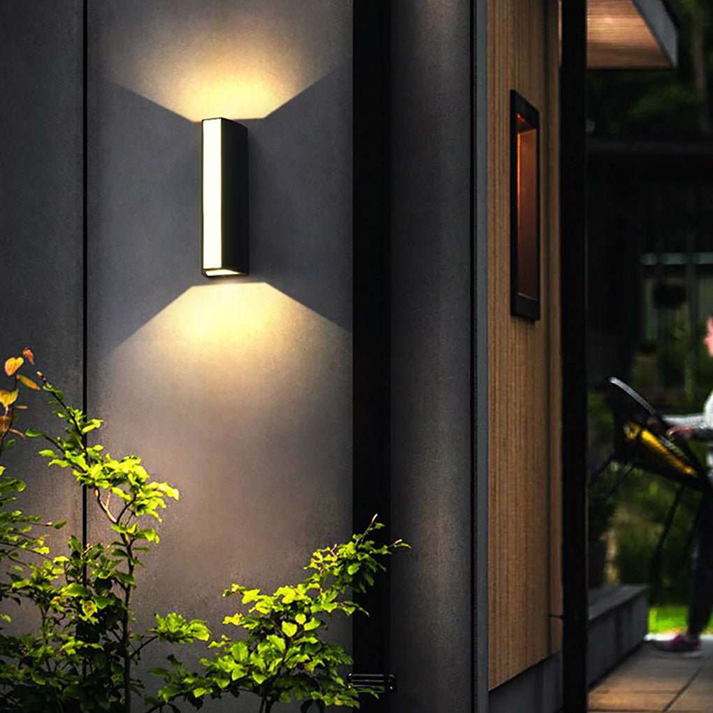 Up Down Waterproof Aluminum Alloy Cylinder Sconce Modern Light