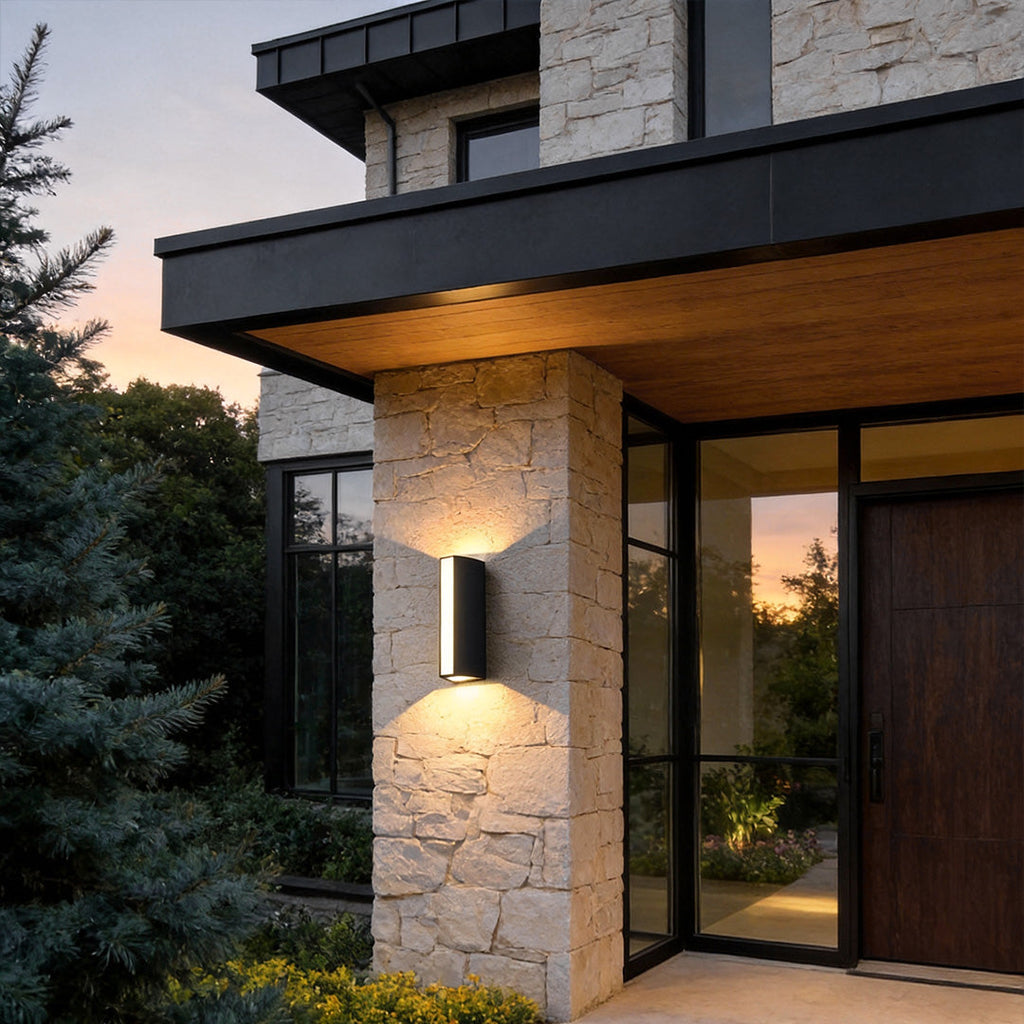 Up Down Waterproof Aluminum Alloy Cylinder Sconce Modern Light
