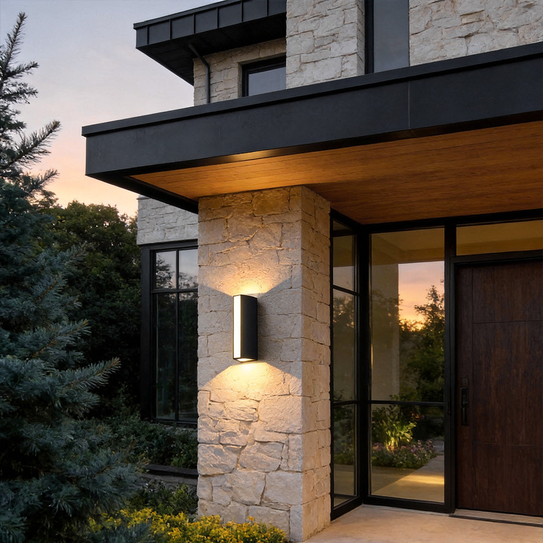 Up Down Waterproof Aluminum Alloy Cylinder Sconce Modern Light