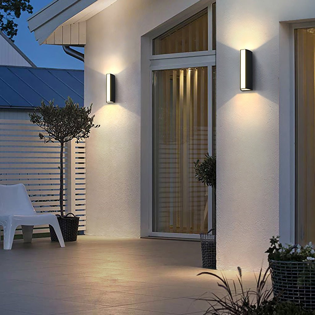 Up Down Waterproof Aluminum Alloy Cylinder Sconce Modern Light
