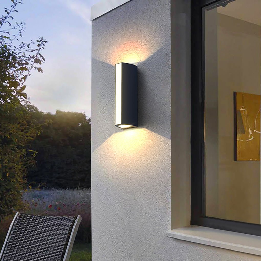 Up Down Waterproof Aluminum Alloy Cylinder Sconce Modern Light