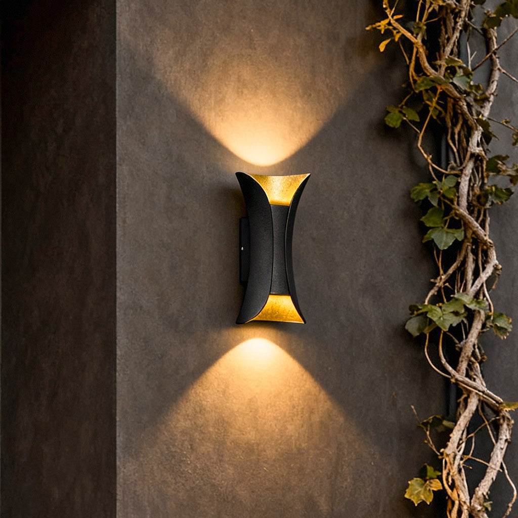 Modern Curved LED Waterproof Up Down Wall Lights