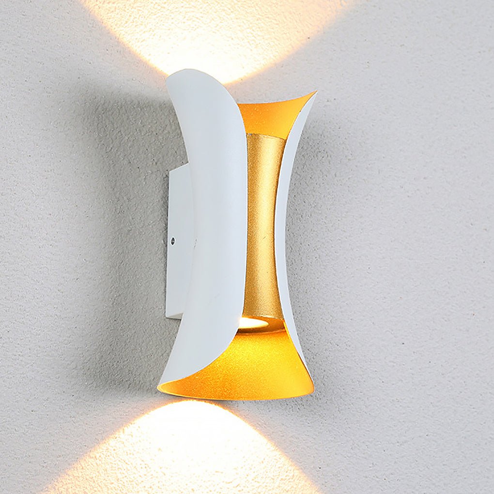 Modern Curved LED Up Down Waterproof Wall Light