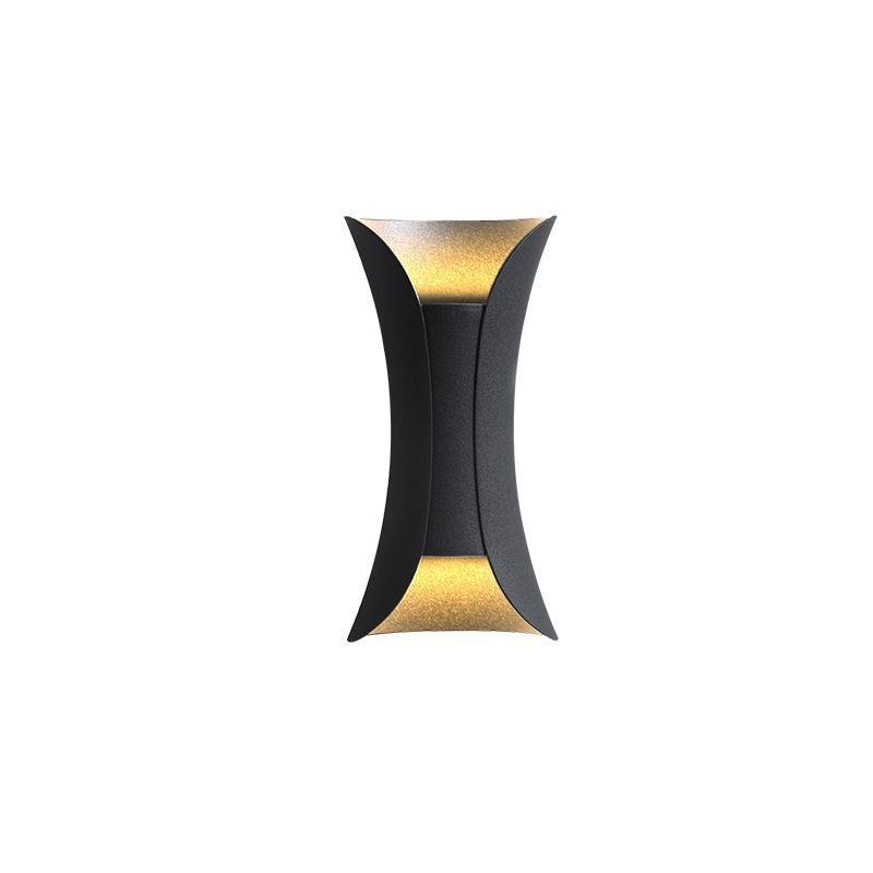 Modern Curved LED Up Down Waterproof Wall Light