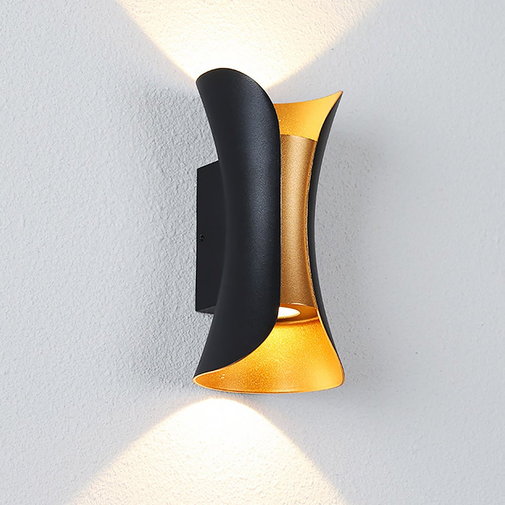 Modern Curved LED Waterproof Up Down Wall Lights