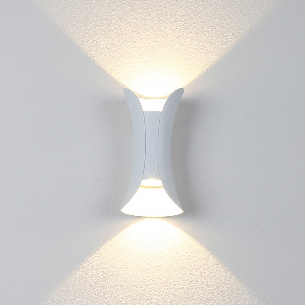 Modern Curved LED Up Down Waterproof Wall Light