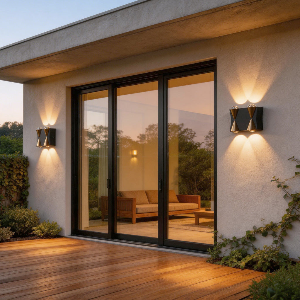 Up Down Waterproof Outdoor Wall Lights - LED Wall Sconce for Garden, Patio, and Porch Lighting