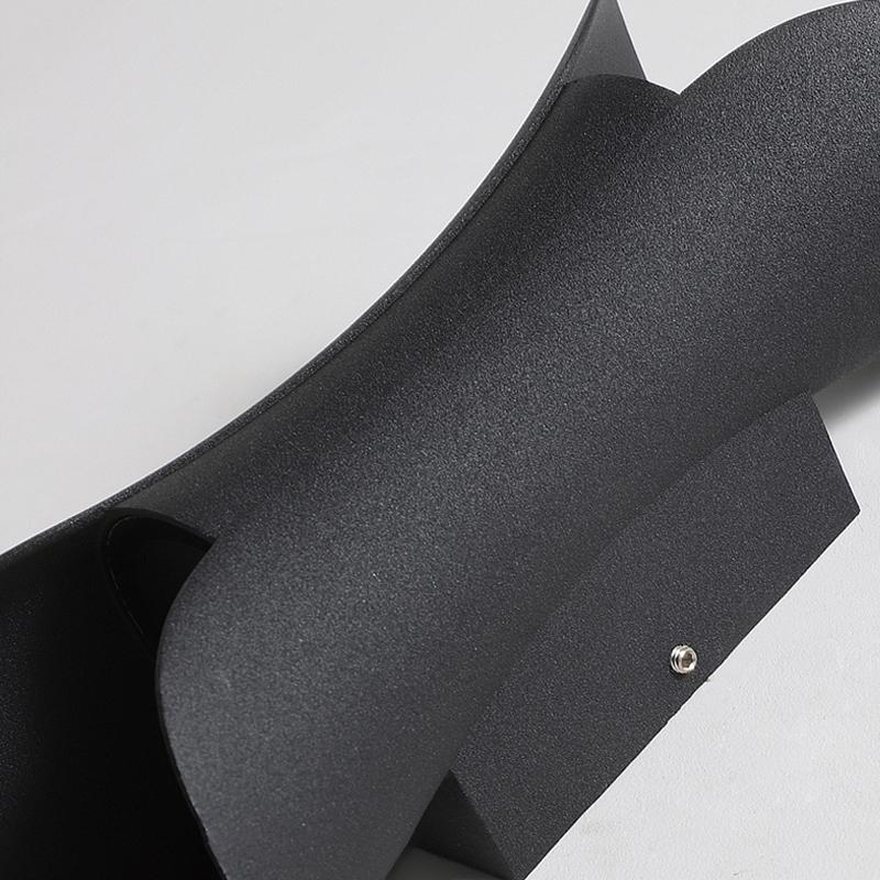 Modern Curved LED Up Down Waterproof Wall Light