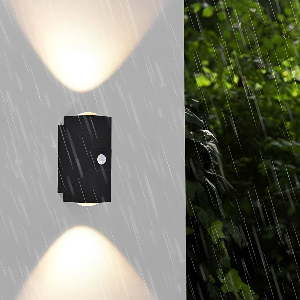 Outdoor Adjustable Up Down Waterproof Black Sconce Lamp