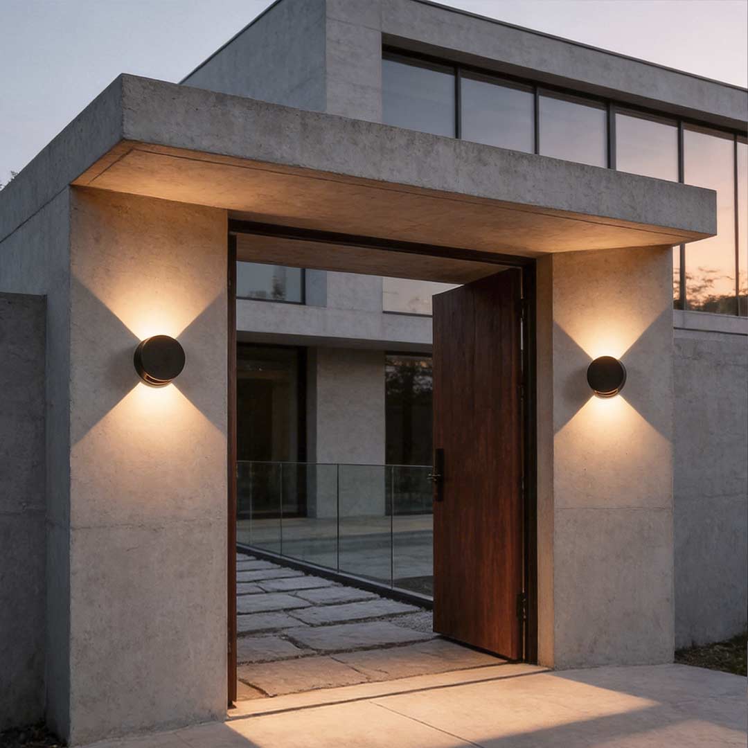 Up and Down Waterproof LED Wall Light - Round Design, Exterior & Indoor Lighting