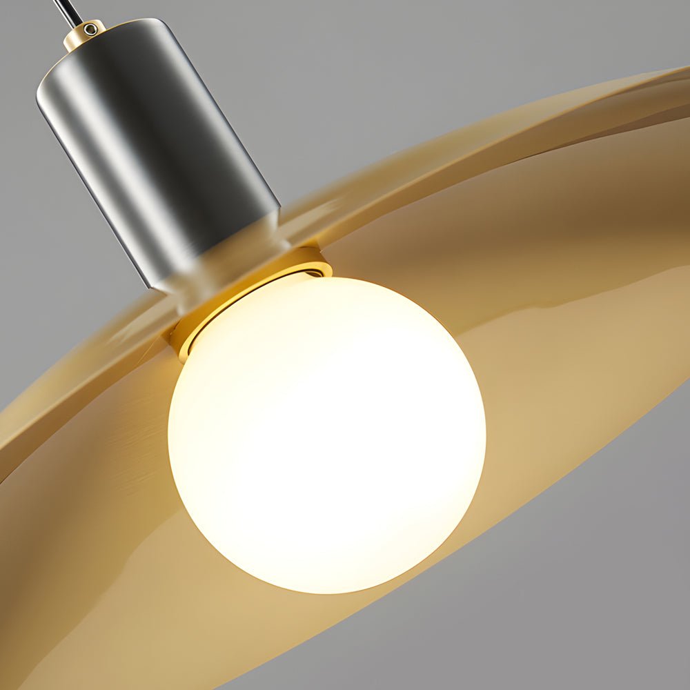 Brass Flared Pendant Light - Modern Elegant LED Ceiling Fixture