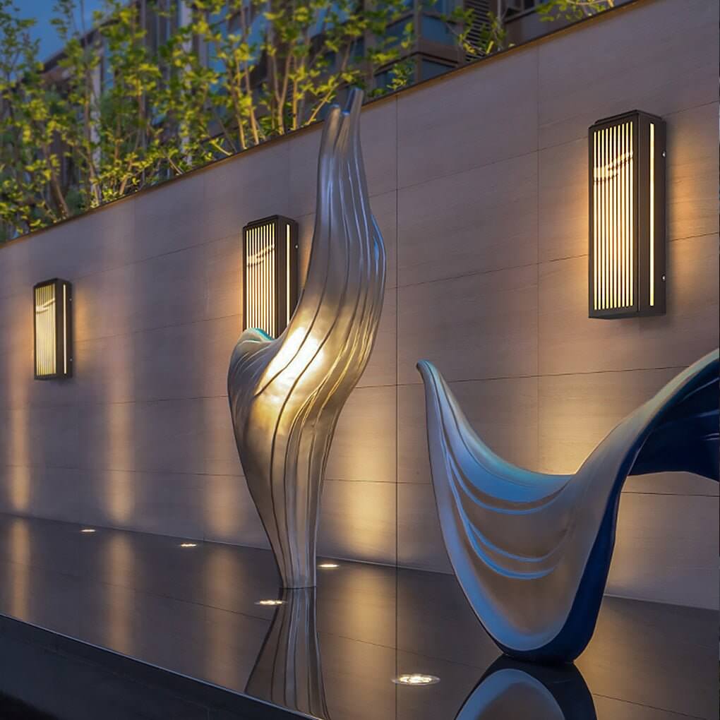 Grille Wall Light Waterproof Slim Design Outdoor Lamp