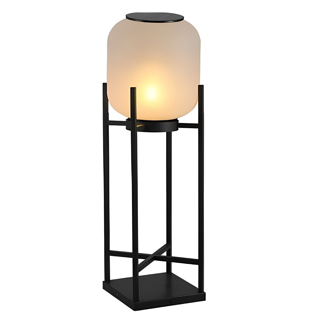 Outdoor LED Metal Floor Lamp - Standing Light Lantern for Patios, Gardens, and Decks