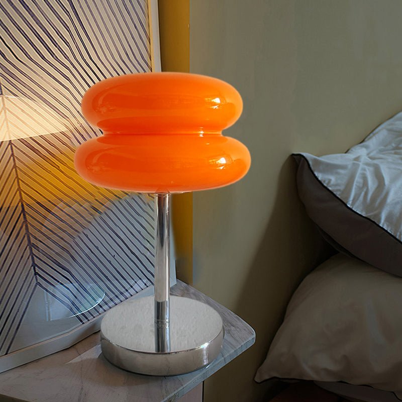 USB Glass Burger Table Lamp - Creative Warm Light for Modern Decor, Unique Home Lighting, Stylish Nightstand Lamp, Cool LED Design, Perfect Gift Idea
