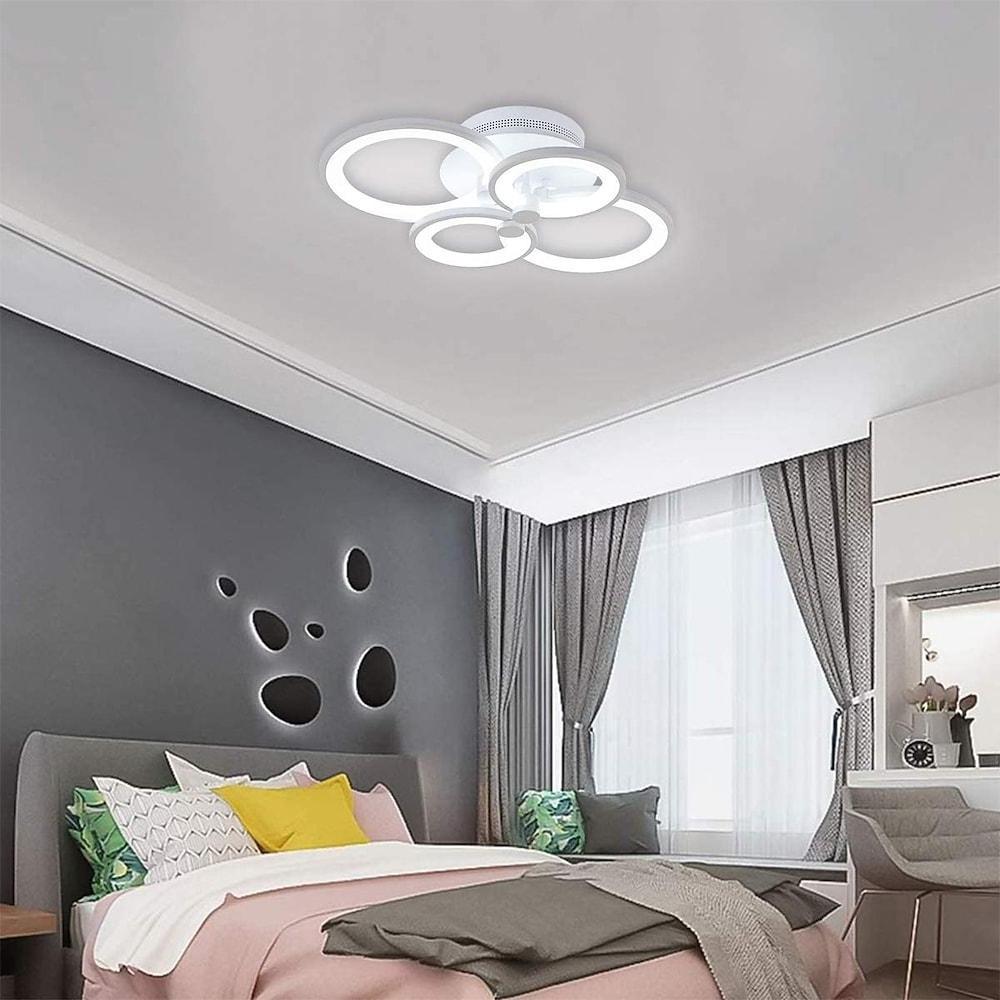 Elegant Overlapping Rings Ceiling Light - Unique Multi Ring LED Lamp