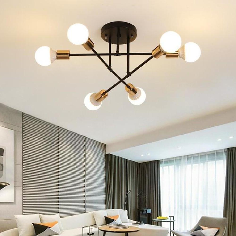 Modern LED Nordic Geometric Sputnik Semi Flush Mount Ceiling Light