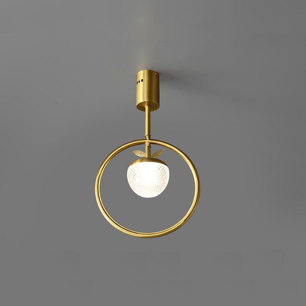 Circle LED Gold Flush Mount Ceiling Light Chandelier