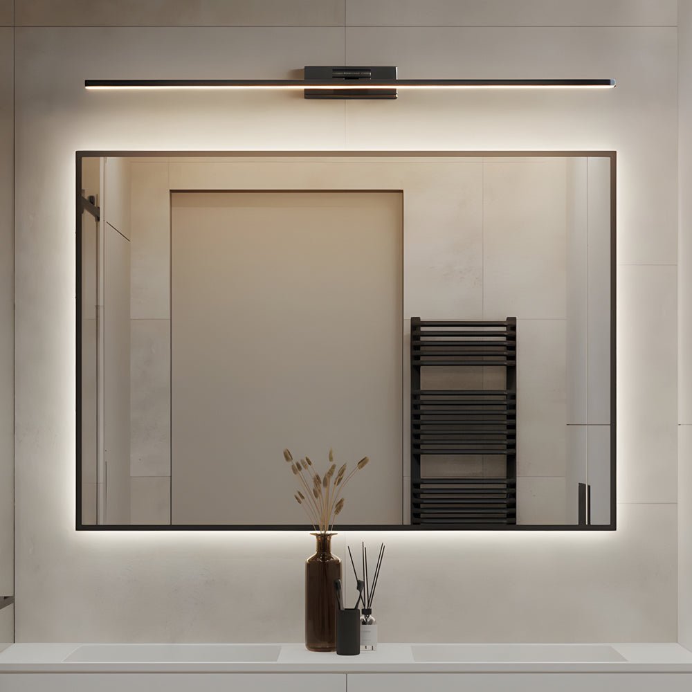 Modern Copper Adjustable LED Bathroom Vanity Light Rotatable Rod Linear Acrylic Shade Energy-Efficient Bathroom Lighting Contemporary Vanity Lights Wall Fixture for Home Interior Decor Stylish LED Light Fixtures Modern Bathroom Lighting Solutions