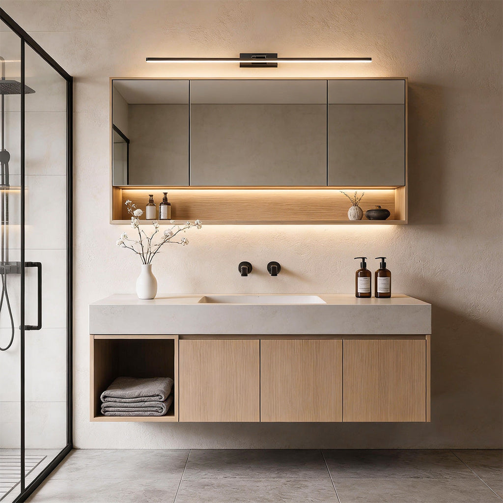 Vanity LED Lights for Mirror Rotatable Linear Acrylic Light, Adjustable Dimmable Makeup Lighting, Modern Bathroom Mirror Light, Wall Mounted Vanity Lighting, Stylish LED Strip Lights for Makeup Application, Beauty Room Accent Lighting, Energy Efficient Mi