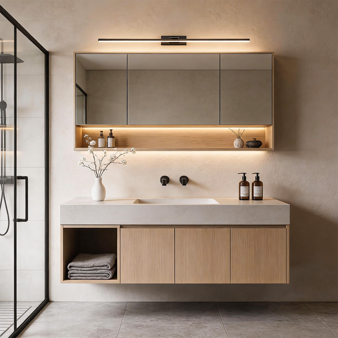 Vanity LED Lights for Mirror Rotatable Linear Acrylic Light, Adjustable Dimmable Makeup Lighting, Modern Bathroom Mirror Light, Wall Mounted Vanity Lighting, Stylish LED Strip Lights for Makeup Application, Beauty Room Accent Lighting, Energy Efficient Mi