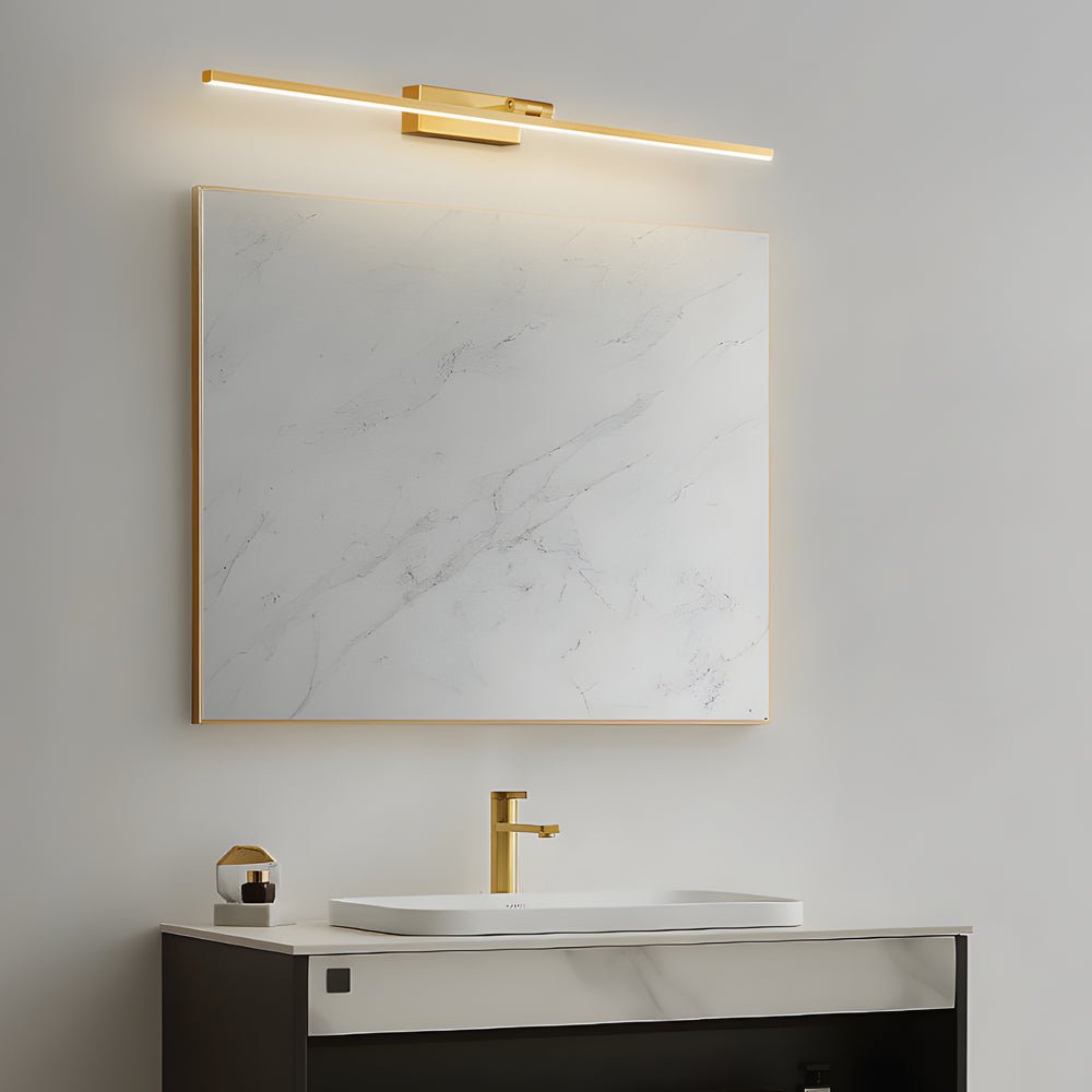 Modern Copper Adjustable LED Bathroom Vanity Light Rotatable Rod Linear Acrylic Shade Energy-Efficient Bathroom Lighting Contemporary Vanity Lights Wall Fixture for Home Interior Decor Stylish LED Light Fixtures Modern Bathroom Lighting Solutions
