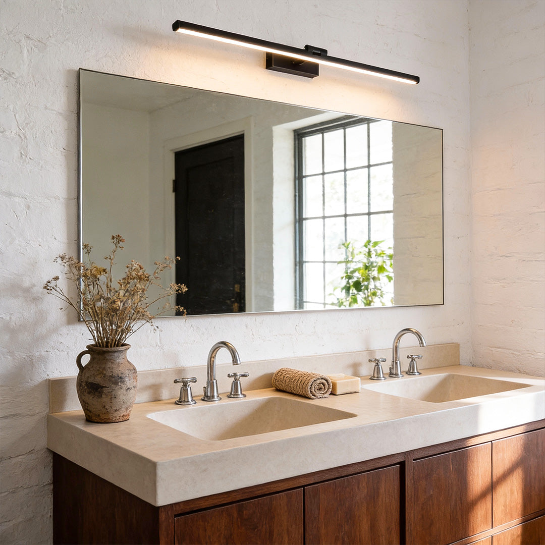 Vanity LED Lights for Mirror Rotatable Linear Acrylic Light, Adjustable Dimmable Makeup Lighting, Modern Bathroom Mirror Light, Wall Mounted Vanity Lighting, Stylish LED Strip Lights for Makeup Application, Beauty Room Accent Lighting, Energy Efficient Mi