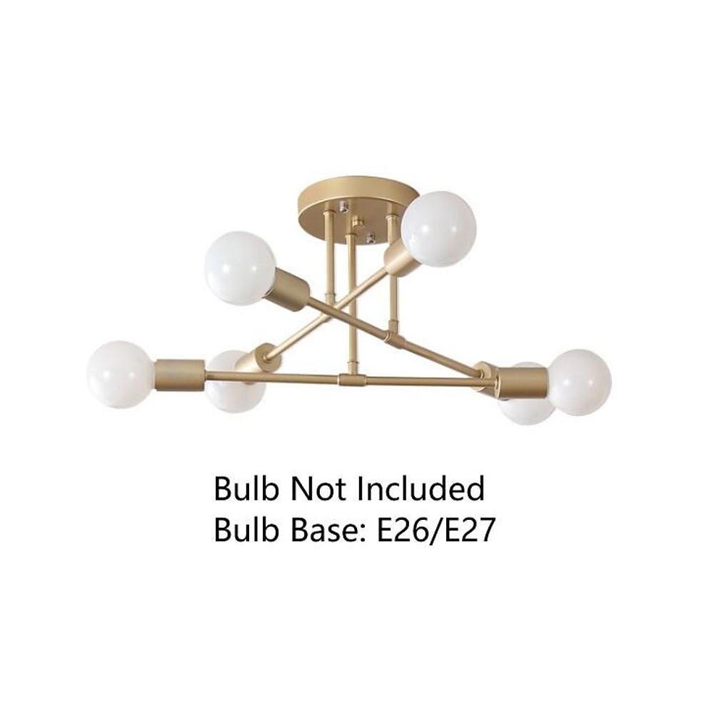 Modern LED Nordic Geometric Sputnik Semi Flush Mount Ceiling Light