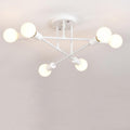 Modern LED Nordic Geometric Sputnik Semi Flush Mount Ceiling Light