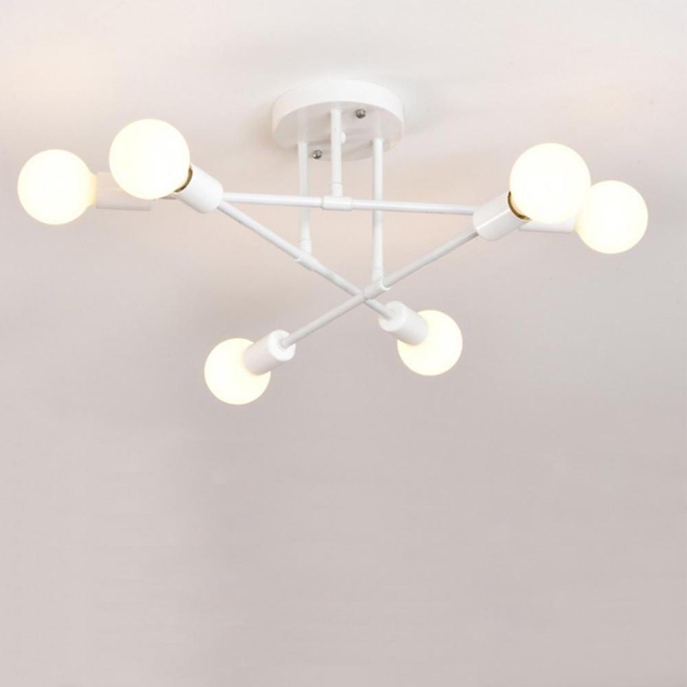 Modern LED Nordic Geometric Sputnik Semi Flush Mount Ceiling Light