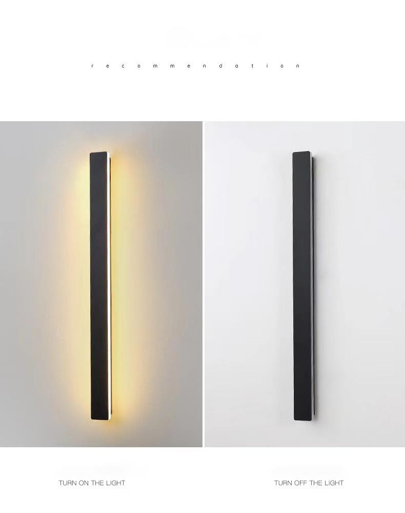 Long Waterproof LED Outdoor Wall Light - Metal Fixture for Garden & Patio