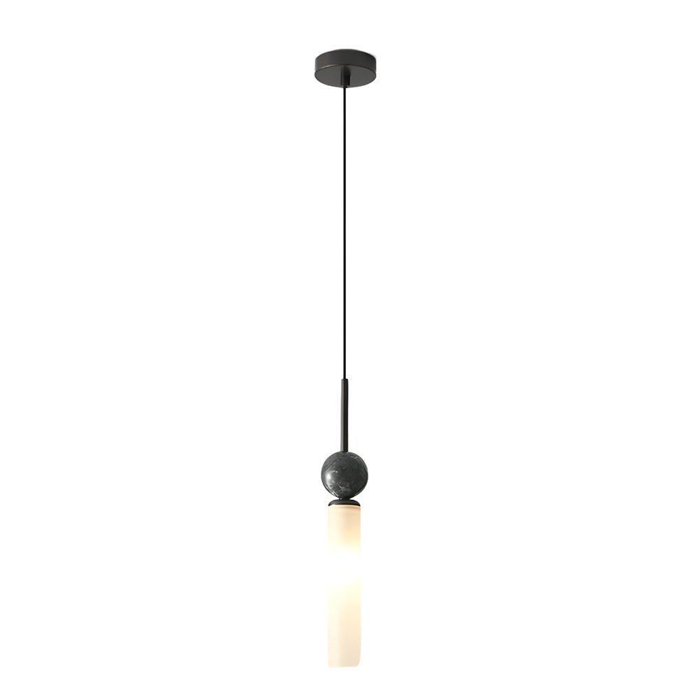 Vertical Marble Cylinder Pendant Light - Modern Hanging Lamp, Elegant Home Lighting, Contemporary Ceiling Fixture