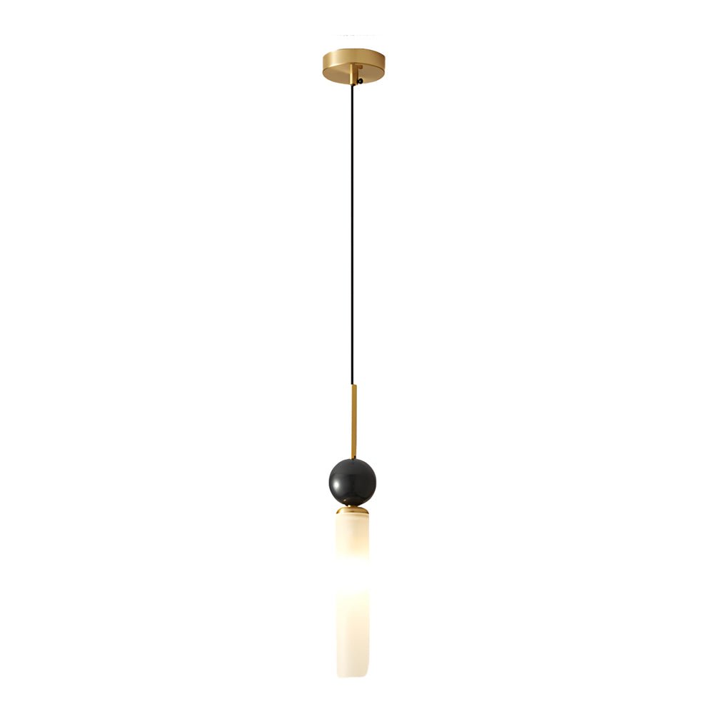 Vertical Marble Cylinder Pendant Light - Modern Hanging Lamp, Elegant Home Lighting, Contemporary Ceiling Fixture