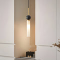 Vertical Marble Cylinder Pendant Light - Modern Hanging Lamp, Elegant Home Lighting, Contemporary Ceiling Fixture