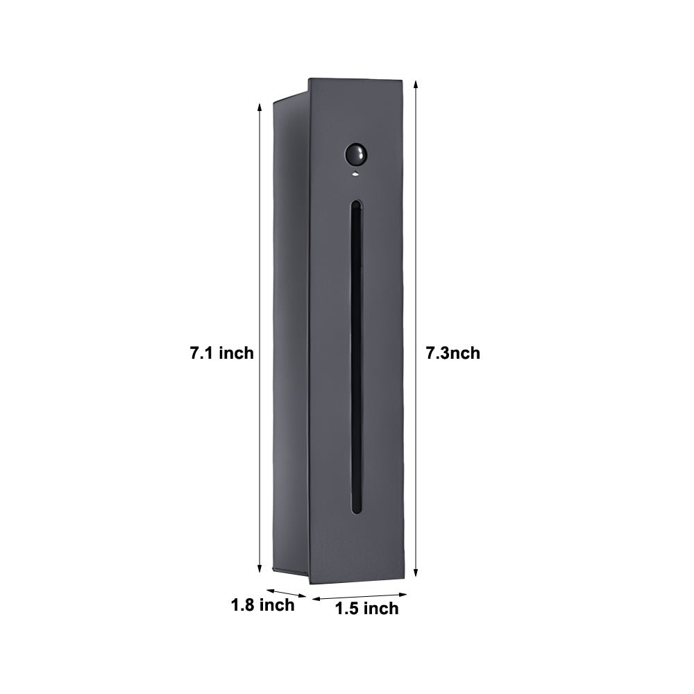 Vertical Motion Sensor LED Stair Light - Recessed Contemporary Indoor/Outdoor Step Lighting