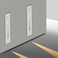 Vertical Motion Sensor LED Stair Light - Recessed Contemporary Indoor/Outdoor Step Lighting