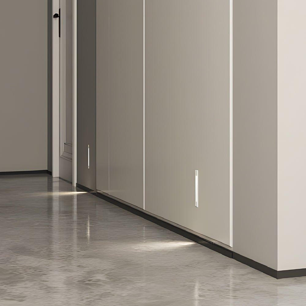 Vertical Motion Sensor LED Stair Light - Recessed Contemporary Indoor/Outdoor Step Lighting