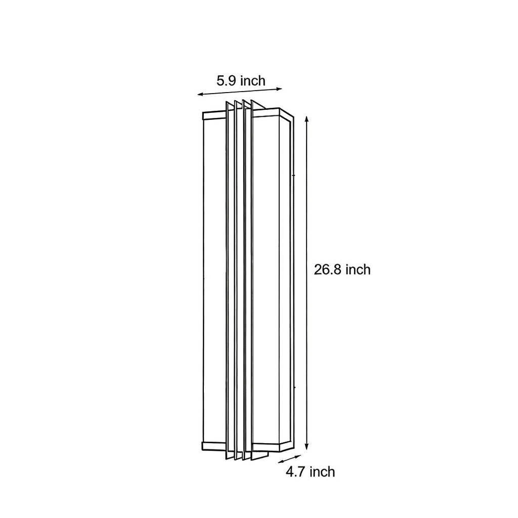 Modern Black LED Waterproof Vertical Wall Light
