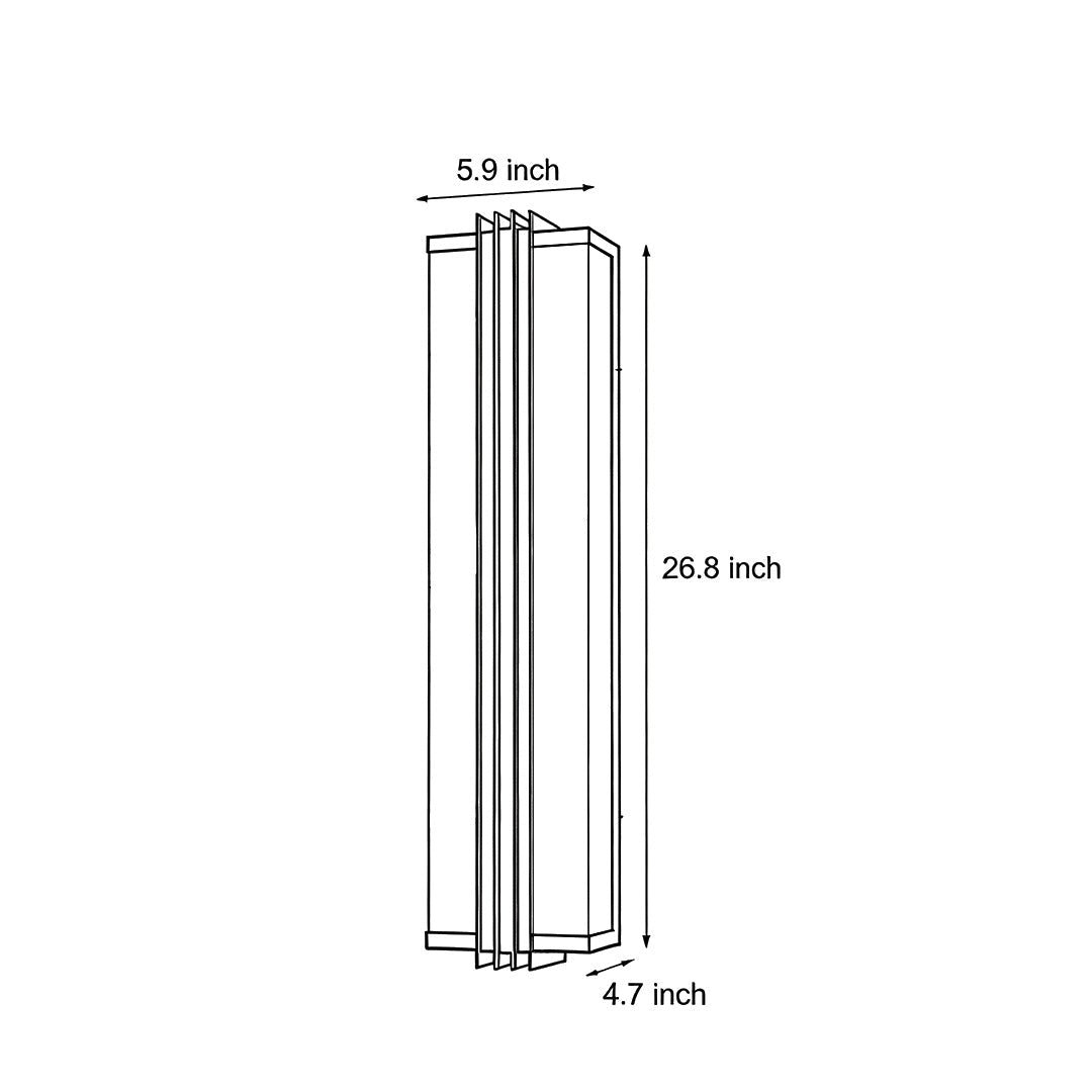 Modern Black LED Waterproof Vertical Wall Light
