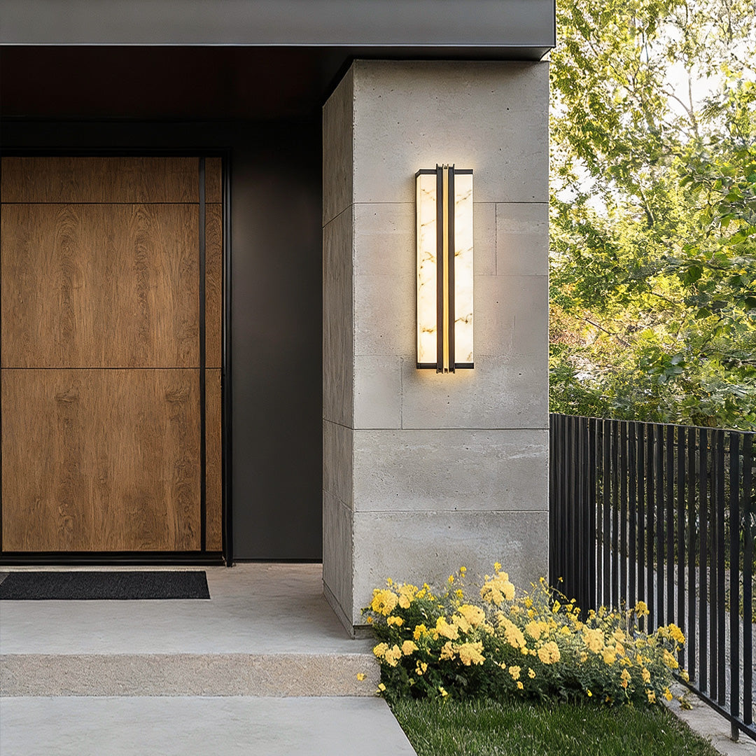 Modern Black LED Waterproof Vertical Wall Light