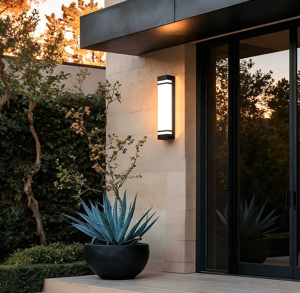 Modern Waterproof LED Wall Light - Rectangular Vertical Design