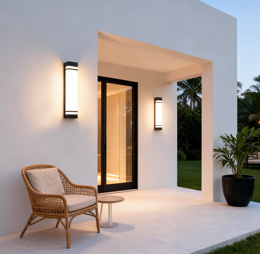 Modern Waterproof LED Wall Light - Rectangular Vertical Design