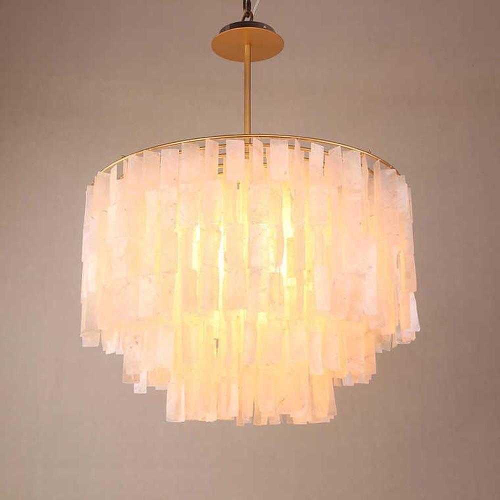 Modern Shell Chandeliers - Rustic Capiz Lighting Decor